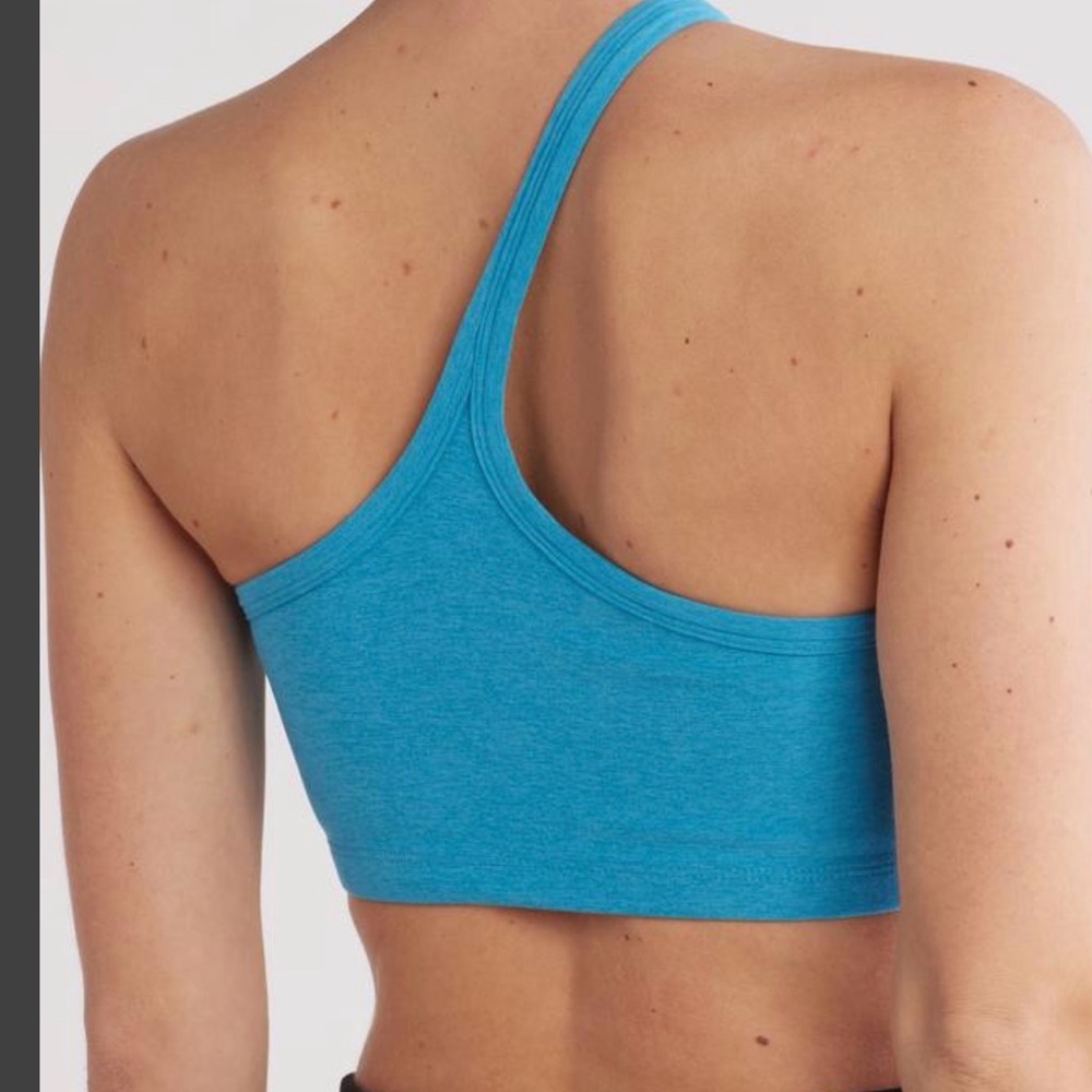 Beyond Yoga One-Shoulder Turquoise Bandeau- L